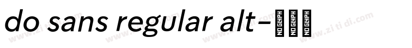 do sans regular alt字体转换